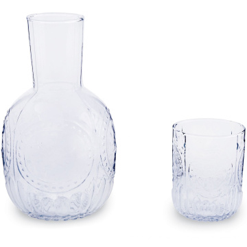 embossed drink glass water drinking bottle